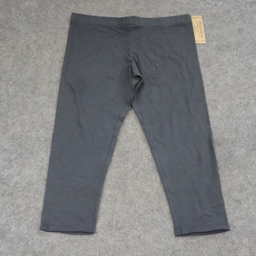 Magdalena Leggings Womens Large Gray Short Stretch Comfort Pants